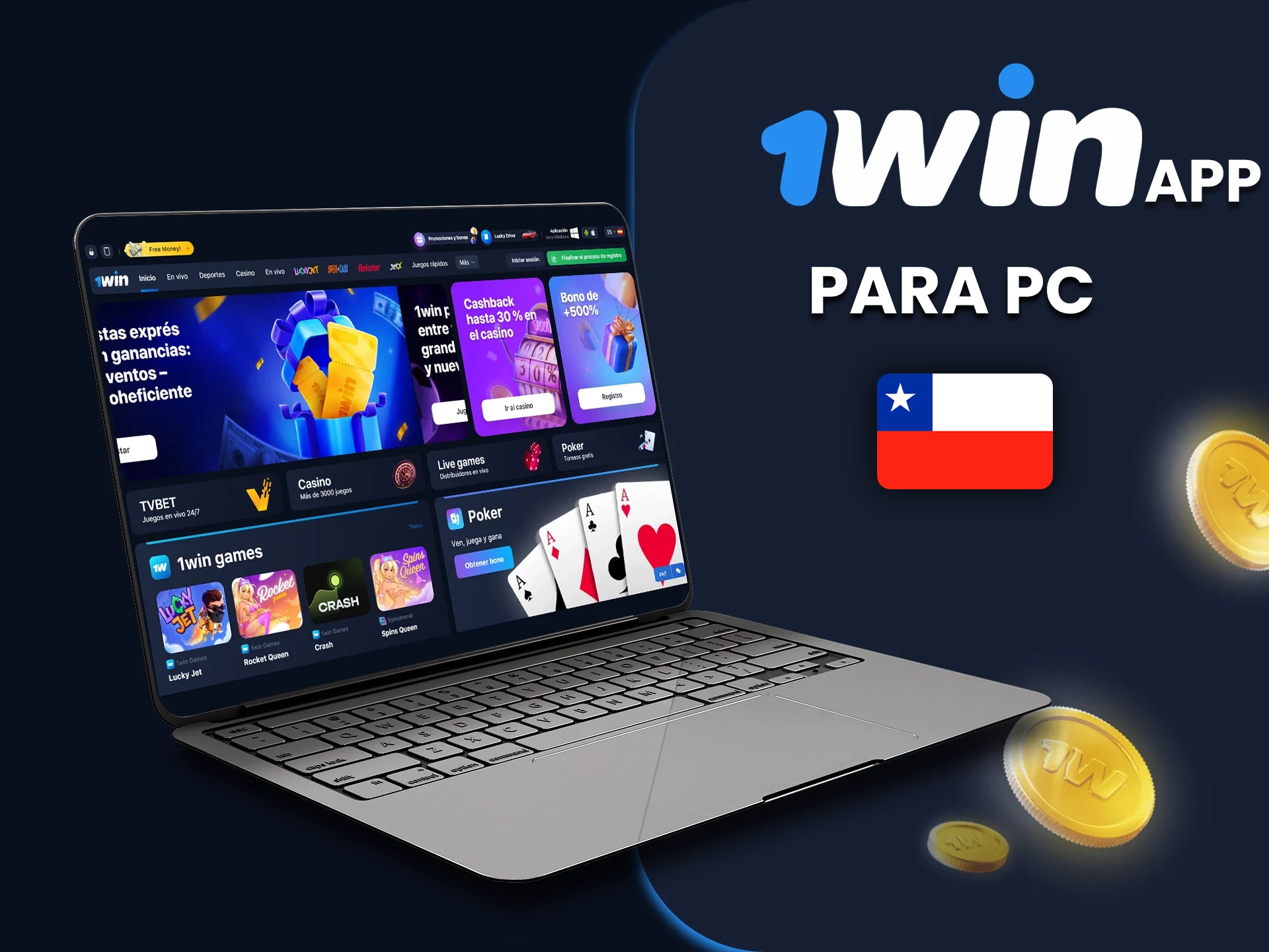 Instale la aplicación 1win para PC.